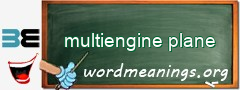 WordMeaning blackboard for multiengine plane